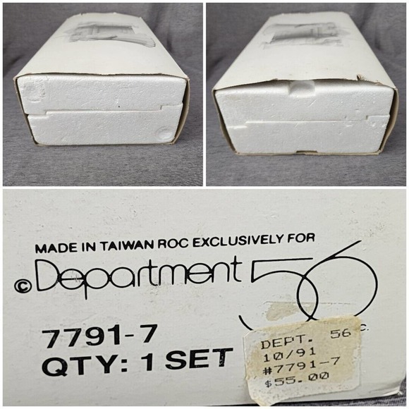 Dept 56 White Bisque Decorating The Mantel 7791-7 Hanging Christmas Stockings - Picture 10 of 10